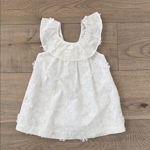 Zara White Floral Kids Dress